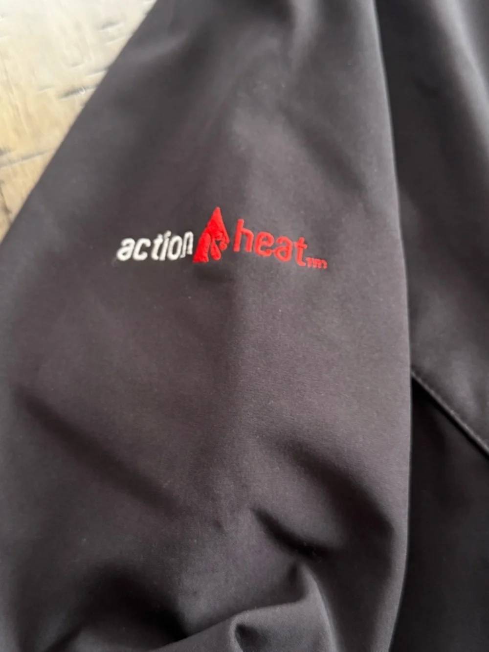 Actionheat Men's Black Windbreaker Jacket with Stand Collar